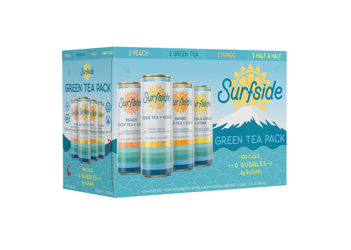 Surfside Green Tea + Vodka Variety 8 Pack – Stateside Vodka BevStack