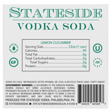 Stateside Vodka Soda Lemon Cucumber - 4 Pack