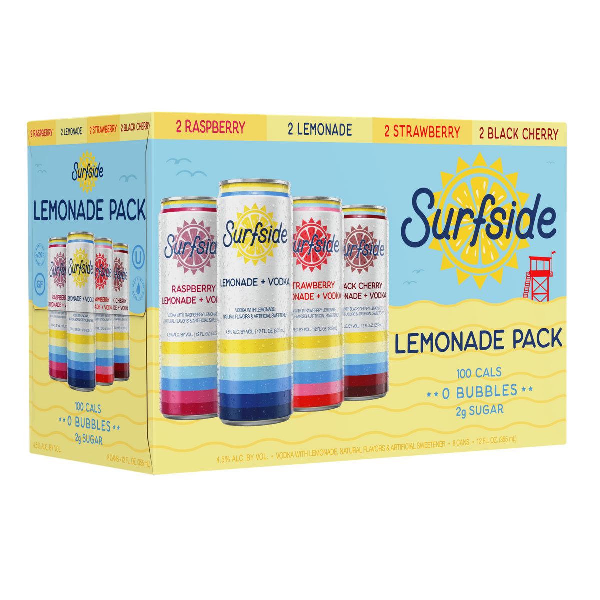 Surfside Vodka Lemonade Starter Pack - 8 Pack – Stateside Brands ...