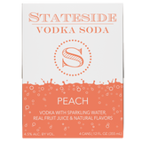 Stateside Vodka Soda Peach - 4 Pack