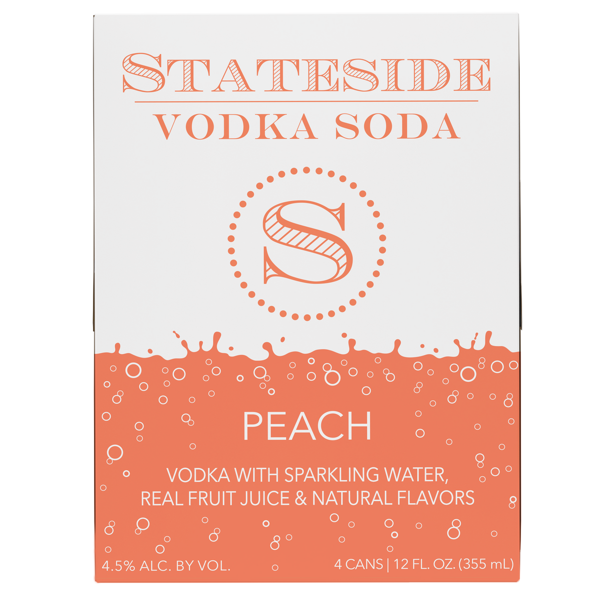 Stateside Peach Vodka Soda 4 Pack