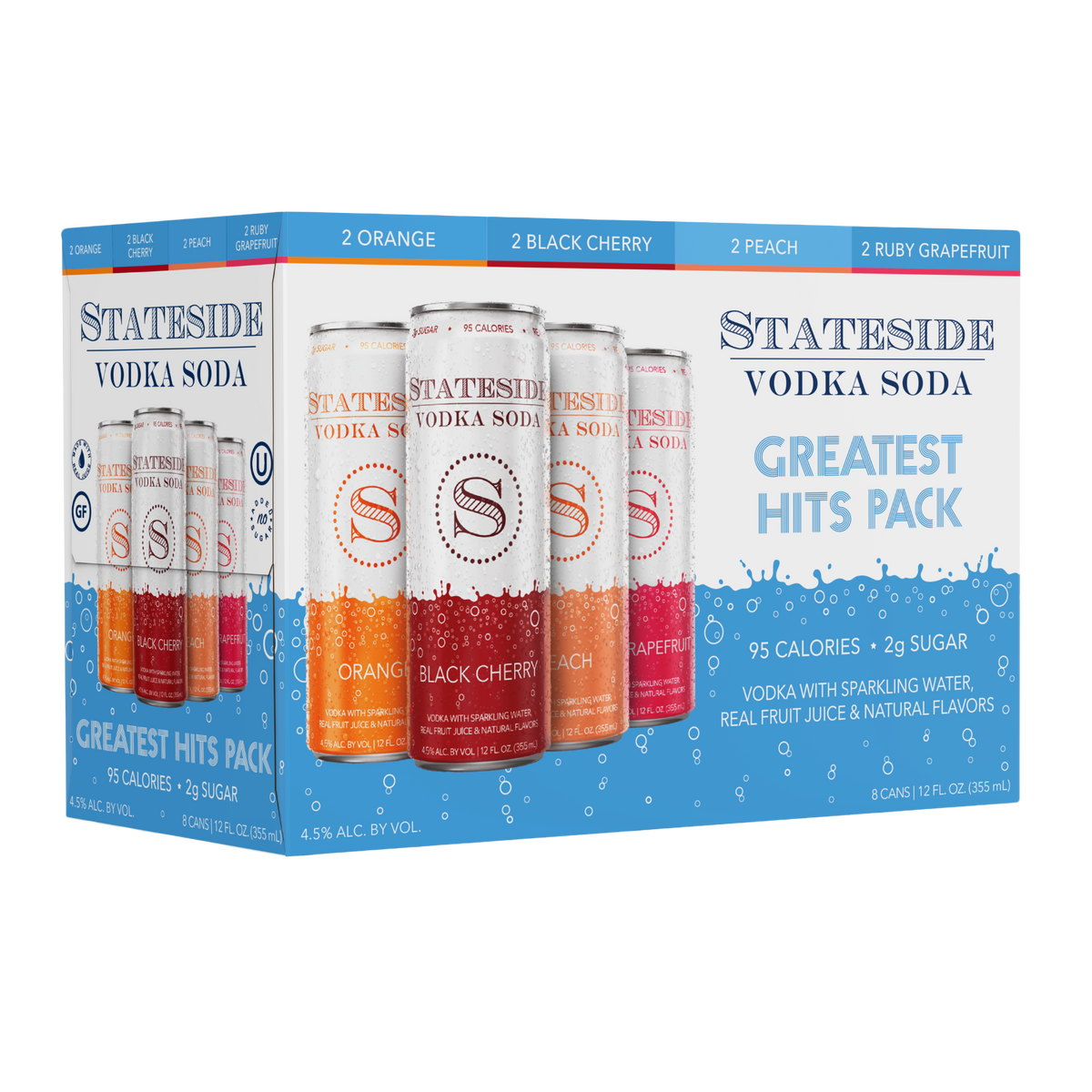 Stateside Vodka Soda Greatest Hits Variety 8 Pack