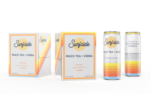 Surfside Vodka Peach Iced Tea - 4 Pack – Stateside Vodka BevStack